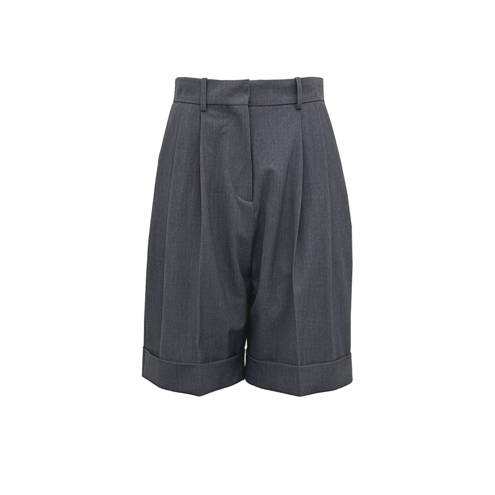 High Waisted Suit Shorts