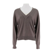V-Neck Drop Shoulder Knit Pullover