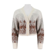 Womens Alpaca-Blend V-Neck Cardigan