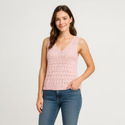 Crochet Stitch Knit Tank