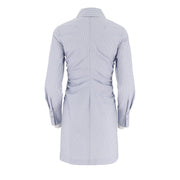 Gathered Poplin Shirt Dress