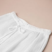 Textured Wide Leg Pants