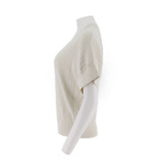 V Neck Short Sleeve Knit Pullover