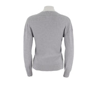V-Neck Zipper Knitted Cardigan