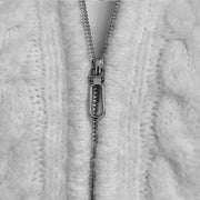 Zipper Mixed Color Woolen Jacket