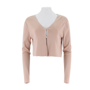 Cropped Combed Cotton Cardigan