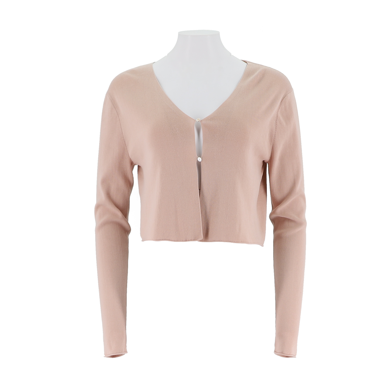 Cropped Combed Cotton Cardigan