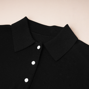 Polo Collar Short Sleeves Dress
