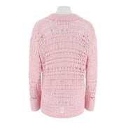 Collared Crochet Stitch Knit Pullover