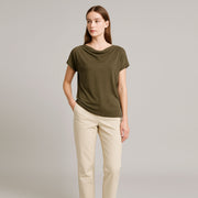 Recreational T-Shirt With A Loose Collar