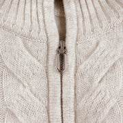 High Neck Long Sleeved Zipper Cardigan Jacket