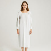Round Neck Loose Fit Shirt Dress