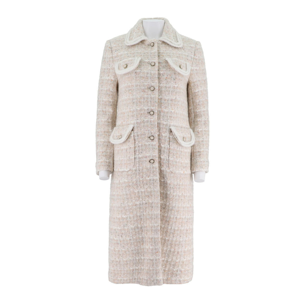 Womens Merino Wool-Blend Long Jacket