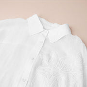 Embroidered Button Up Woven Shirt