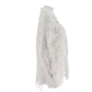Lace Crochet Long Sleeved Shirt