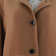Hooded Mid Length Single Breasted Woolen Jacket