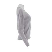 V-Neck Zipper Knitted Cardigan