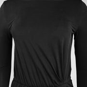 Round Neck Slim Fit Elongated Dress