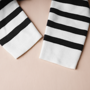 Women'S Open Chest Long Sleeved Striped Shirt
