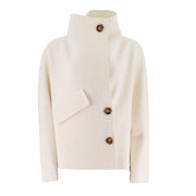 Short Half Height Collar Woolen Jacket
