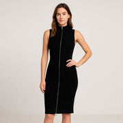 UV Resistant Zip Up Ribbed Dress