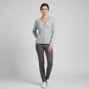 V-Neck Zipper Knitted Cardigan