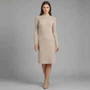 Ladies Mock Neck Long Sleeve Dress