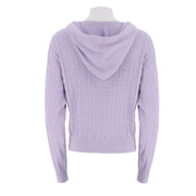 Hooded Cable Knit Zip-Up Cardigan