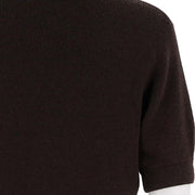 Womens Merino Wool Nylon Blend Short Sleeve Sweater