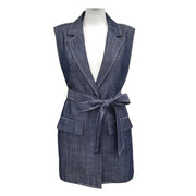 Sleeveless Waistband Vest
