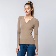 Small V-Neck Knitted Pullover Sweater