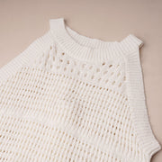 Pointelle Sleeveless Knit Top