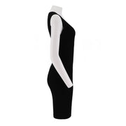 Fitted U-Neck Half Zip Tank Dress