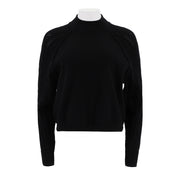 Mock-Neck Raglan Knit Pullover
