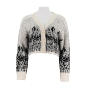 Womens Alpaca-Blend V-Neck Cardigan