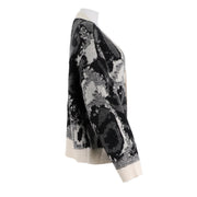 Alpaca Merino Wool Button Up Jacquard Cardigan