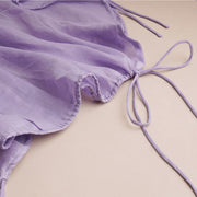 Lightweight Round-Neck Woven Top