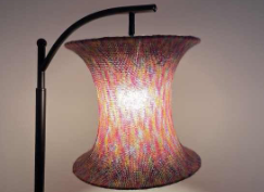 Botanical textile lamp shade