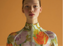 Botanical print fashion styling